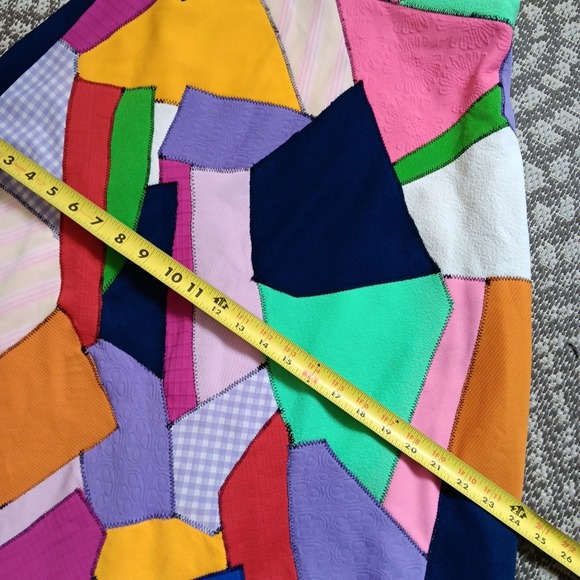 VTG Womens XS Skirt Handmade Patchwork Hippie Maxi Fit Flare 1960's RARE‎ Boho - Picture 11 of 14